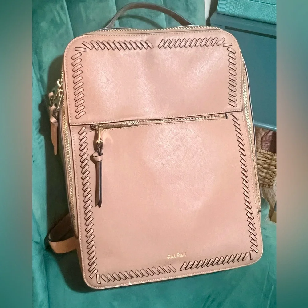Calpak Caramel Backpack with Stitch Detail-EXCELLENT CONDITION! - Picture 7 of 16